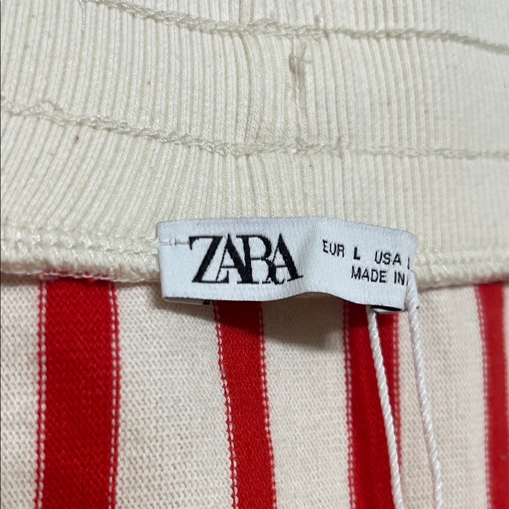 Zara Women’s Red & White Striped Skirt Set (Top-Medium/Skirt-Large) - Picture 11 of 16